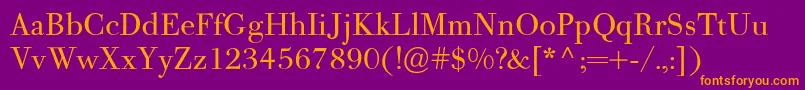 PfbodonitextRegular Font – Orange Fonts on Purple Background