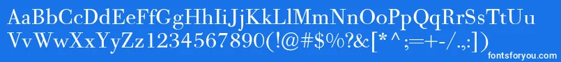 PfbodonitextRegular Font – White Fonts on Blue Background