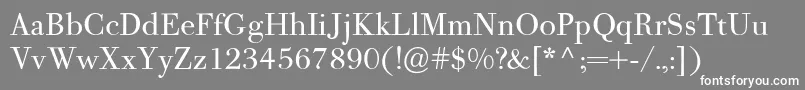 フォントPfbodonitextRegular – 灰色の背景に白い文字