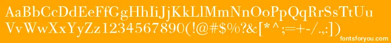 PfbodonitextRegular Font – White Fonts on Orange Background