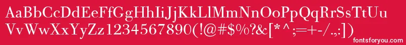 PfbodonitextRegular Font – White Fonts on Red Background