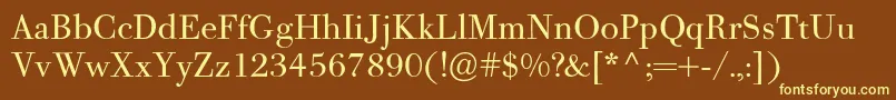 PfbodonitextRegular Font – Yellow Fonts on Brown Background