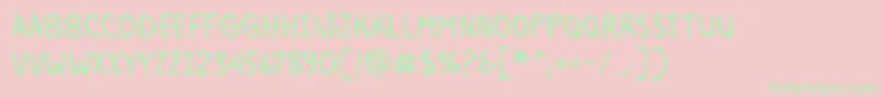 MilkmustachebbReg Font – Green Fonts on Pink Background