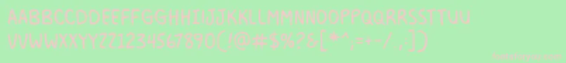 MilkmustachebbReg Font – Pink Fonts on Green Background