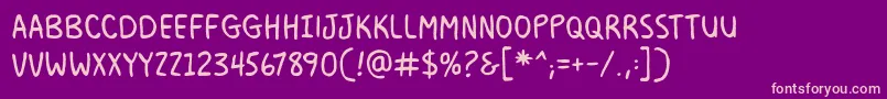 MilkmustachebbReg Font – Pink Fonts on Purple Background