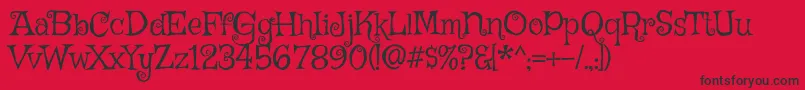GriffyRegular Font – Black Fonts on Red Background