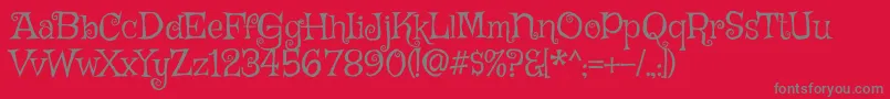 GriffyRegular Font – Gray Fonts on Red Background