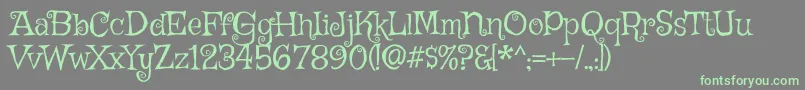 More about GriffyRegular Font GriffyRegular Font – Green Fonts on Gray Background