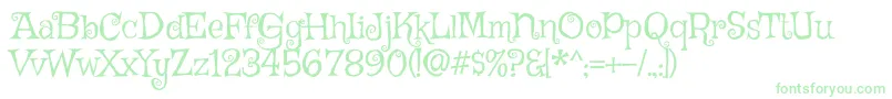 GriffyRegular Font – Green Fonts on White Background