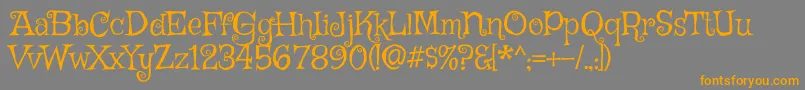 GriffyRegular Font – Orange Fonts on Gray Background