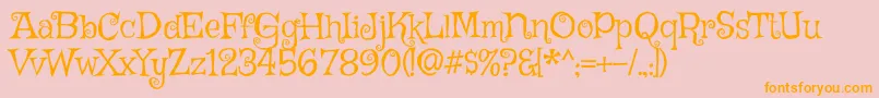 Шрифт GriffyRegular – оранжевые шрифты на розовом фоне