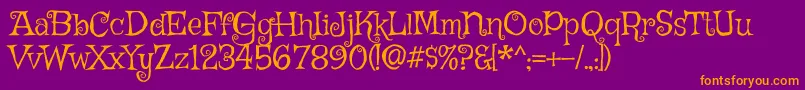 GriffyRegular Font – Orange Fonts on Purple Background