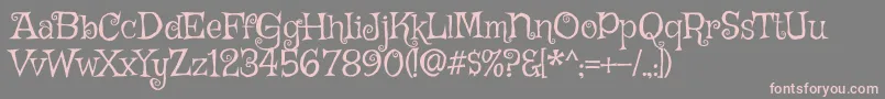 GriffyRegular Font – Pink Fonts on Gray Background