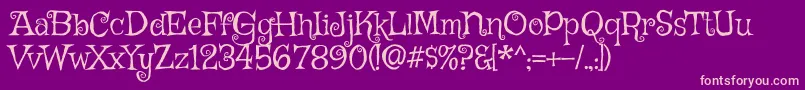 GriffyRegular Font – Pink Fonts on Purple Background