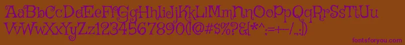 GriffyRegular Font – Purple Fonts on Brown Background