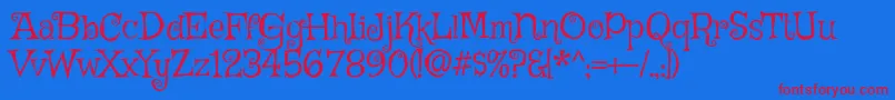 Police GriffyRegular – polices rouges sur fond bleu