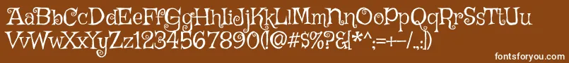 GriffyRegular Font – White Fonts on Brown Background