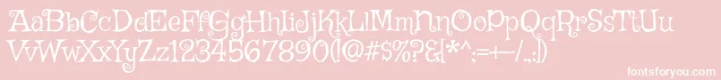 GriffyRegular Font – White Fonts on Pink Background
