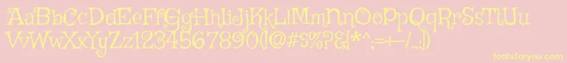 GriffyRegular Font – Yellow Fonts on Pink Background