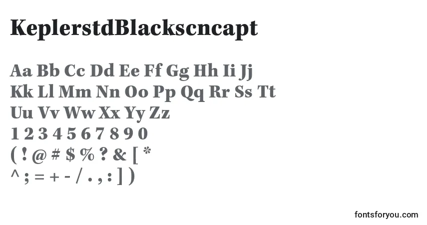 Czcionka KeplerstdBlackscncapt – alfabet, cyfry, specjalne znaki