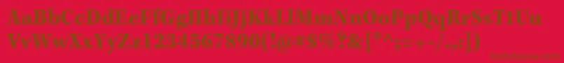 KeplerstdBlackscncapt Font – Brown Fonts on Red Background