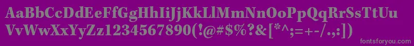 Więcej informacji o czcionce KeplerstdBlackscncapt Czcionka KeplerstdBlackscncapt – szare czcionki na fioletowym tle