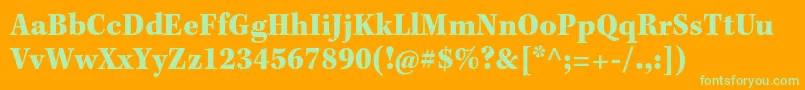 KeplerstdBlackscncapt Font – Green Fonts on Orange Background