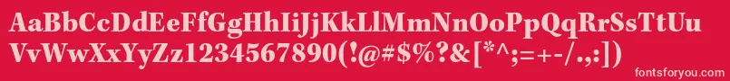 KeplerstdBlackscncapt Font – Pink Fonts on Red Background