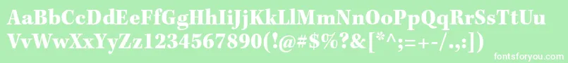 KeplerstdBlackscncapt Font – White Fonts on Green Background