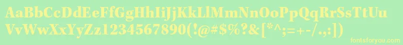 KeplerstdBlackscncapt Font – Yellow Fonts on Green Background