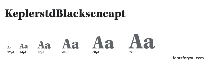 Размеры шрифта KeplerstdBlackscncapt
