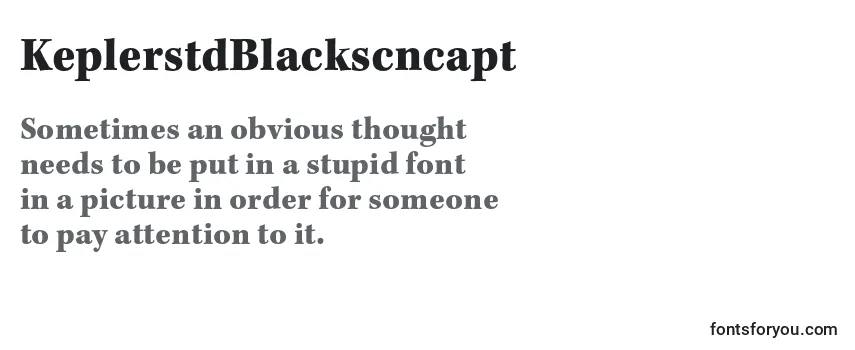 Review of the KeplerstdBlackscncapt Font