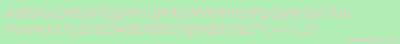 KarlaItalic Font – Pink Fonts on Green Background