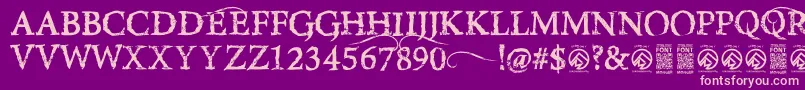 RiseinsideRegular Font – Pink Fonts on Purple Background