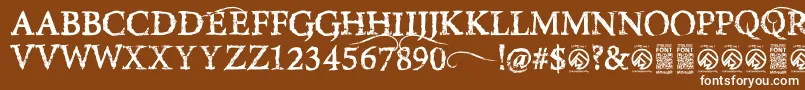RiseinsideRegular Font – White Fonts on Brown Background