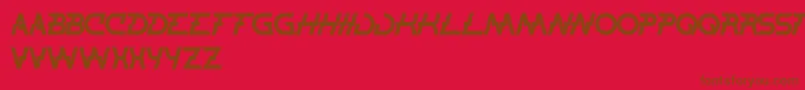 ThunderJagger Font – Brown Fonts on Red Background