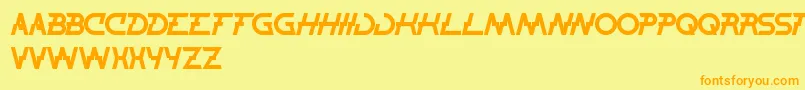ThunderJagger Font – Orange Fonts on Yellow Background