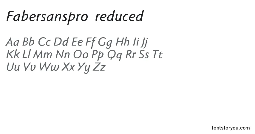 Fabersanspro66reduced (35222)フォント–アルファベット、数字、特殊文字