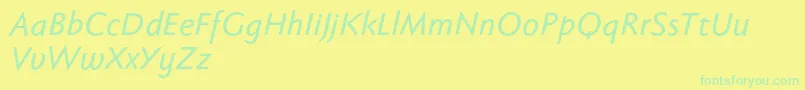 Czcionka Fabersanspro66reduced – zielone czcionki na żółtym tle