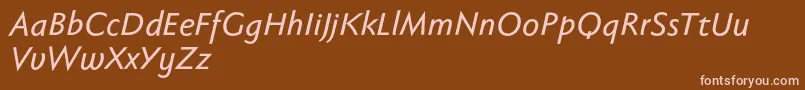 Fabersanspro66reduced Font – Pink Fonts on Brown Background