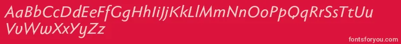 Czcionka Fabersanspro66reduced – różowe czcionki na czerwonym tle