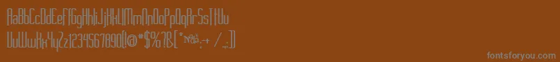 Czcionka Longcoolmother – szare czcionki na brązowym tle