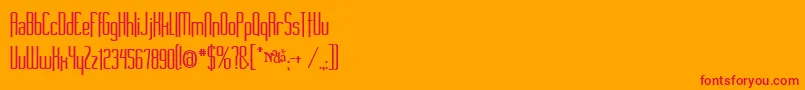 Longcoolmother Font – Red Fonts on Orange Background