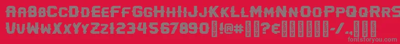 OliviaspursAlternate Font – Gray Fonts on Red Background