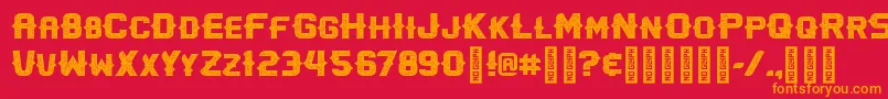 OliviaspursAlternate Font – Orange Fonts on Red Background