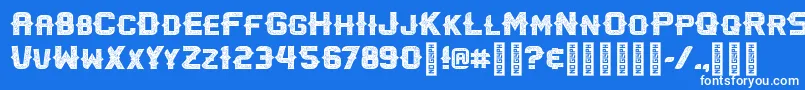 Шрифт OliviaspursAlternate – белые шрифты на синем фоне