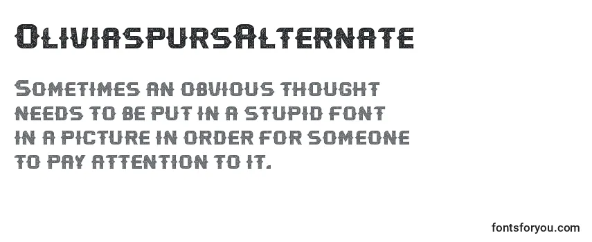 Review of the OliviaspursAlternate Font