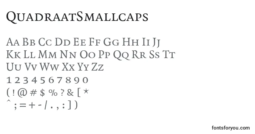 Schriftart QuadraatSmallcaps – Alphabet, Zahlen, spezielle Symbole