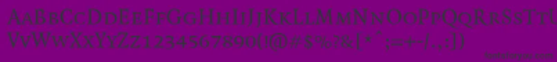 QuadraatSmallcaps Font – Black Fonts on Purple Background
