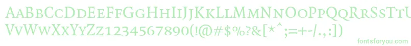 QuadraatSmallcaps Font – Green Fonts on White Background